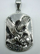 Edelstahl Anhänger Indian Spirit Adler Eagle DogTags Biker Trucker Unisex TOP/A6