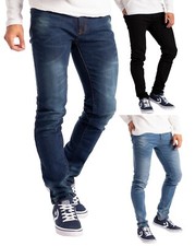Herren Slim Fit Jeanshose Stretch Designer Hose Super Flex Denim Pants