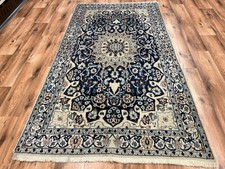 Edler Perserteppich Perser Orient Teppich Nain Wolle & Seide  204 x 115 TOP