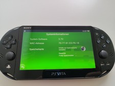 Sony Playstation PS Vita 2000, 2 Spiele, 2x 16GB Speicherkarten - Teildefekt
