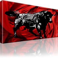 Stier Corrida Bild Bilder Leinwand Keilrahmen Wandbild Kunstdruck