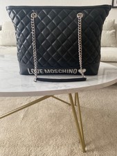 moschino love moschino tasche shopper schwarz gesteppt 