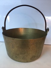 Große Vintage Messing Kochtopf Marmelade Kessel Pflanzpfanne über 6kg/32cm x 18cm