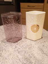 2 x Kaffeedose ( Vase ) TCHIBO Kaffee  "Gold Mocca"  70er-Jahre Space Age 