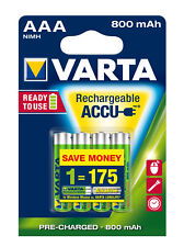 4 Stk Varta AAA 800 mAh Micro Akku Accu NiMH Batterien  für T-Sinus 50 Telefon