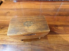 Alte Holz Spardose in klappbar Leaf Table Stil-Klappe öffnen unten