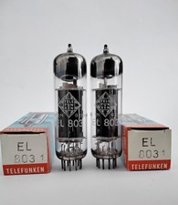 2x EL803 TELEFUNKEN Ulm Válvula, valve new tube röhre NOS, same Codes