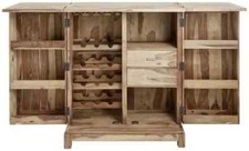 Bar, Theke Massiv Sheesham mit 4 Barhockern