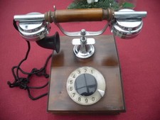 °°altes Telefon mit Wählscheibe Holz °°