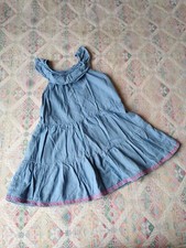 Kleid Gr. 104 Mädchen Jeans kleid von Pocopiano, 100% Baumwolle (Bio)