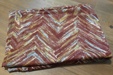 Stoff rot Zickzack Dekostoff Kleiderstoff 2m leicht querelastisch