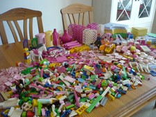 Lego für Mädchen Konvolut/Kiloware Paradisa, Belville, Bauplatten, bunte Steine