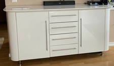TV Sideboard Massivholz - vom Schreiner gefertigt -weiß - Hochglanz
