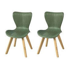 B-waren 2er Set Esszimmerstuhl Küchenstuhl Wohnzimmerstuhl FST62-GRx2-bwaren