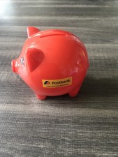 Vintage Spardose ALT Kinder Spielzeug Postbank Schwein Werbung