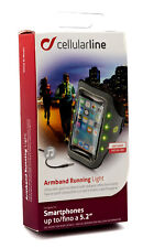 Cellularline Sport Armband Running 5.2" LED Handy Halter Hülle Arm Tasche 450
