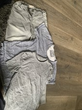 3er Set, Junge Gr. 164, Jeanshose grau + 2T-Shirts grau+blau, H&M+Review