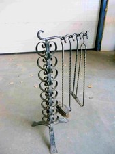 Altes Kaminbesteck H 76 cm Kaminzubehör Eisen Selten VI  