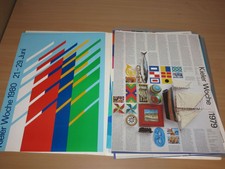 KIELER WOCHE PLAKATE MAPPE POSTER - 14 STÜCK TOP MINT DIN A2 VINTAGE 80er JAHRE