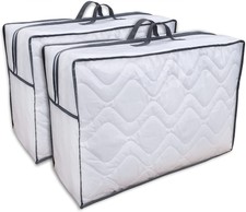 Aufbewahrungstasche 2 Stück Tragetasche für Bettdecken, Kopfkissen und Kissen