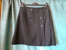 schöner Damen Rock Gr.38 schwarz Skirt Denim Knöpfe Rockabilly Pin up Burlesque 