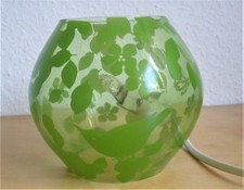 Ikea KNUBBIG Tischlampe Tischleuchte Kugel Glas klein grün 11 cm m. Leuchtmittel