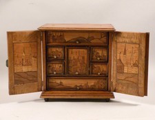 af15/8  altes Kabinettschränkchen  mit Marketerie  19. Jahrhundert