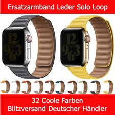 Lederarmband Solo Loop Magnet passend für Apple Watch Armband Leder  Serie 8 7-1