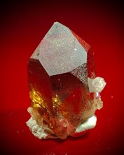 TOP durchscheinende Rauchquarz XX Val Giuf, Graubünden, Schweiz. Originaletikett