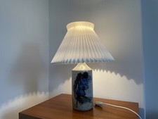 Dänische Keramik Plissee Tischleuchte Conny Walther 60er 70er