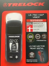 NEU! Trelock Akkuscheinwerfer LS 760 in Set mit Brems-Rücklicht LS 740, neu!