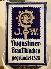 Blechschild Augustiner Bräu Bar Werkstatt Kneipe Bier Schnaps Wein Retro Deko