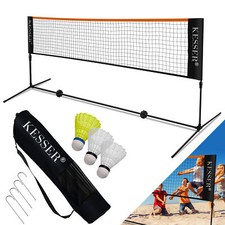 RETOURE Badmintonnetz Set 500 cm Tennisnetz Federballnetz Transporttasche