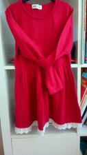 Kleid Strick Gr. 122-128 H&M rot, warm, süß