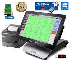 All In One 10 Zoll Kasse + TSE STICK Inkl Zertifikat GASTRO RESTAURANT EIS CAFE