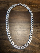 Silberkette breit groß Halskette Herren Damen Schmuck