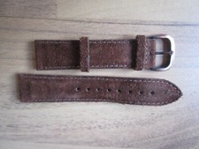 FOSSIL Uhrarmband 20 mm Wildleder braun kupferfarbige Schließe             