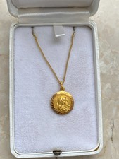 Goldkette mit Anhänger 585 -  14 Karat - Mutter Gottes Maria