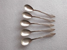 WMF 900 Fächermuster 5 seltene Eierlöffel 10,9 cm 90 Silber Silberbesteck Fächer