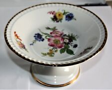 Bayreuther Waldsassen Servierschale auf Fuß m. Blumenmuster Goldrand-Keksschale