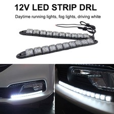 2x Auto LED 12V Tagfahrlicht Tagfahrleuchten TÜV DRL Universal Scheinwerfer Neu