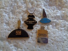 Restposten 4 Miniatur Parfüm Flaschenform Werbung Reversstifte