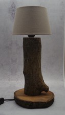 K19 Tischlampe Lampe Holz Leuchte Naturholzleuchte Tisch Holzlampe Tischleuchte