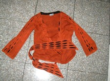 swatjacke nepaljacke hippie wickeljacke ethno goa indien orange batik 42 L 