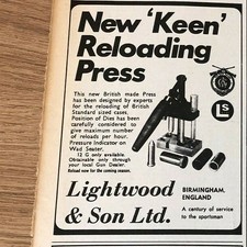 STGUN12) Advert5x4" Lightwood & Son Ltd, Birmingham, neue ""Keen"" Nachladepresse