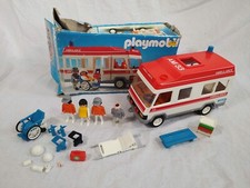 Vintage Playmobil 3456 Krankenwagen Emergency Set boxed Krankenhaus Figuren Geobra