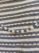 ✴️Schönes Shirt Größe ca.42/44 Naturweiß/ Graublau  gestreift