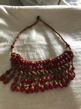 rotglänzende Halskette Aus Brasilien - AM, Handarbeit Mit Naturprodukt Tento