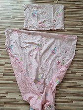 kinderbettwäsche 100x135 Mädchen rosa pink Prizessinnen Schloss Burg zweifarbig