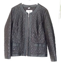 MAINPOL Jacke Lederimitat/Lederoptik gefüttert Gr.40 schwarz